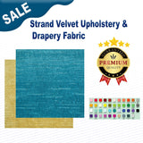 1 Yard Strand Velvet Upholstery & Drapery Fabric