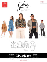 Sewing Pattern Claudette Shirt and Shirtdress by Jalie