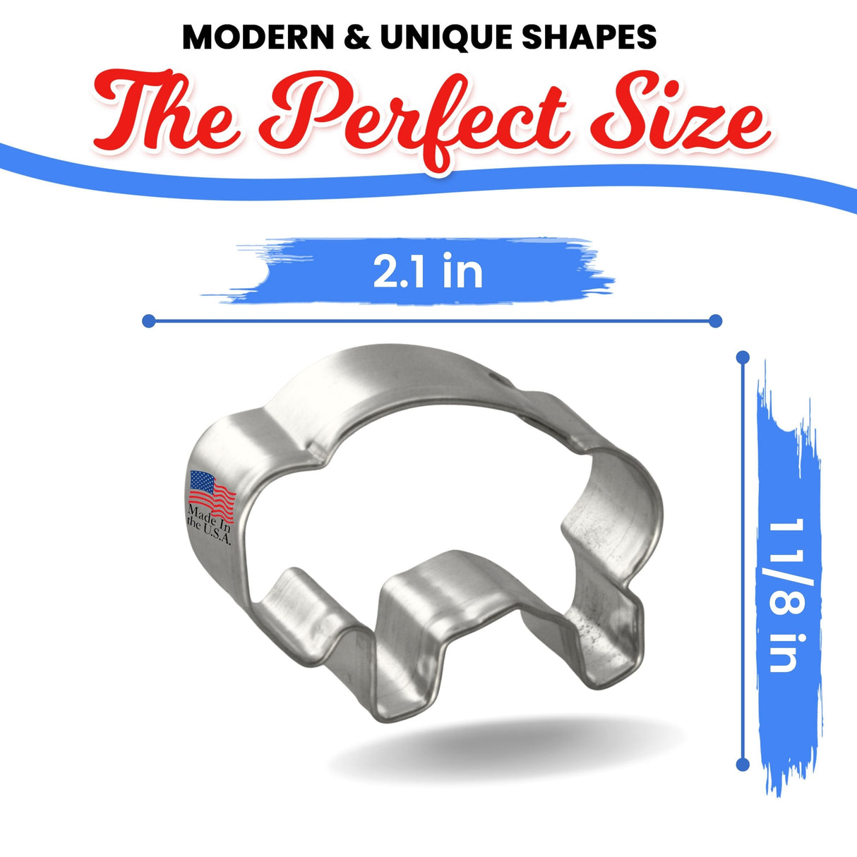 Mini Buffalo Cookie Cutter 2.1 in M115