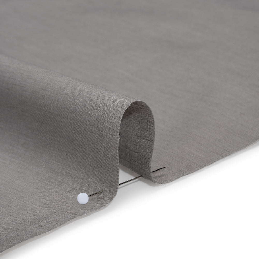Polyester and Cotton Shirting - Heathered Gray - Deadstock