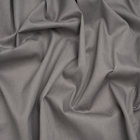 Polyester and Cotton Shirting - Heathered Gray - Deadstock