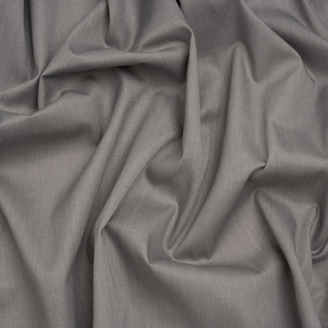 Polyester and Cotton Shirting - Heathered Gray - Deadstock