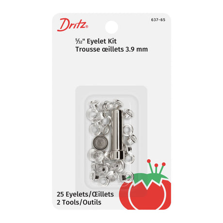 Dritz Eyelet Kit - Nickel 5/32" Eyelets - 25 Sets + Eyelet Tools