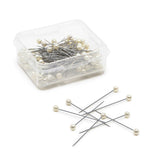 Dritz Long Pearlized Pins - 1.5" White - 100pc