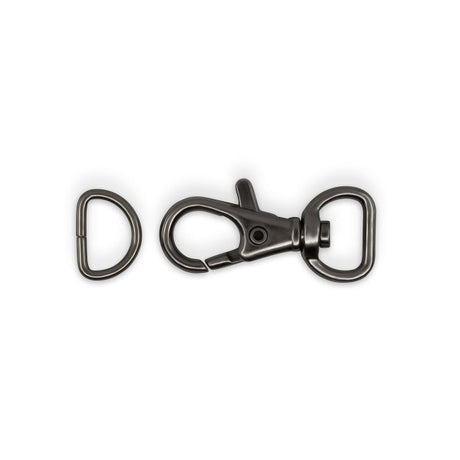 Dritz Small Swivel Hook & D-Ring - 1/2" Gunmetal - 1 set