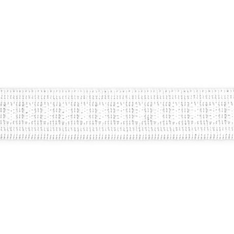 Dritz Ribbed Non-Roll Elastic - White - 0.5" x 30yds