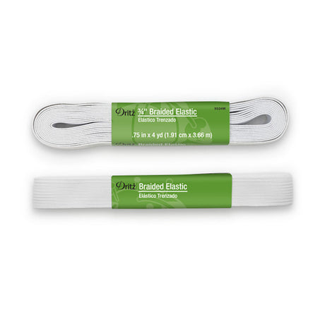 Dritz Braided Elastic - White - 0.75" x 3yds