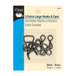 Dritz Extra-Large Hooks & Eyes - Black - 3 Sets