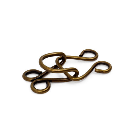 Dritz Extra-Large Hooks & Eyes - Antique Brass - 3 Sets
