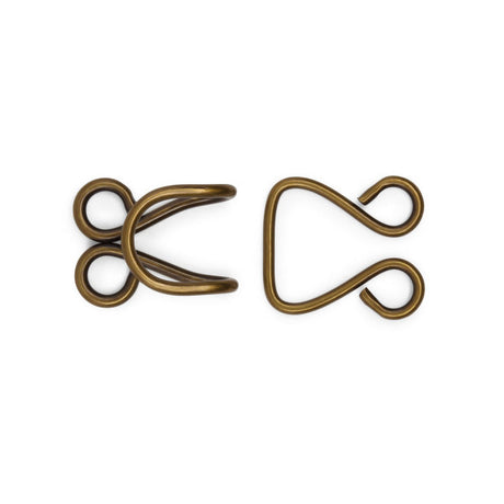 Dritz Extra-Large Hooks & Eyes - Antique Brass - 3 Sets