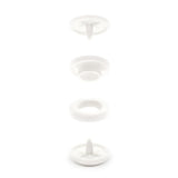 Dritz Plastic Round Snaps - White - 0.5", 12 SETS