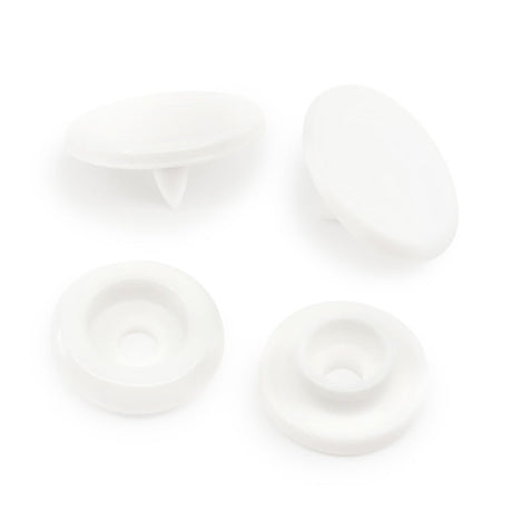 Dritz Plastic Round Snaps - White - 0.5", 12 SETS