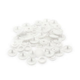 Dritz Plastic Round Snaps - White - 0.5", 12 SETS