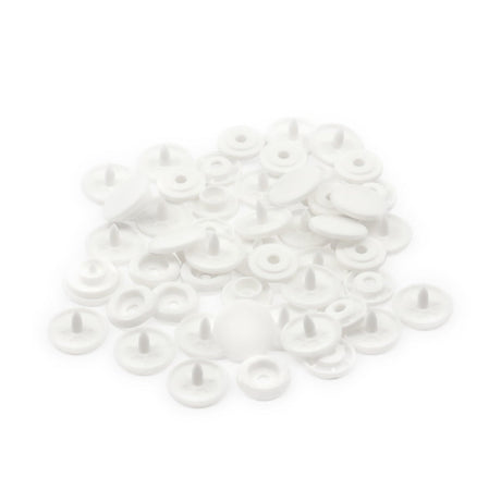 Dritz Plastic Round Snaps - White - 0.5", 12 SETS