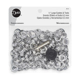 Dritz Large Eyelet Kit - Nickel 1/4" Eyelets - 144 Sets + Eyelet Tools