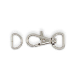 Dritz Swivel Hooks & D-Rings - 0.5" Nickel - 12 Sets