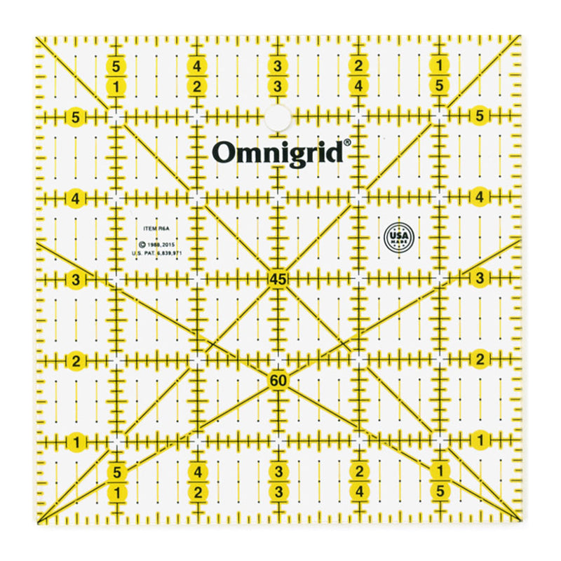 Omnigrid Square Ruler Template - 6" x 6"