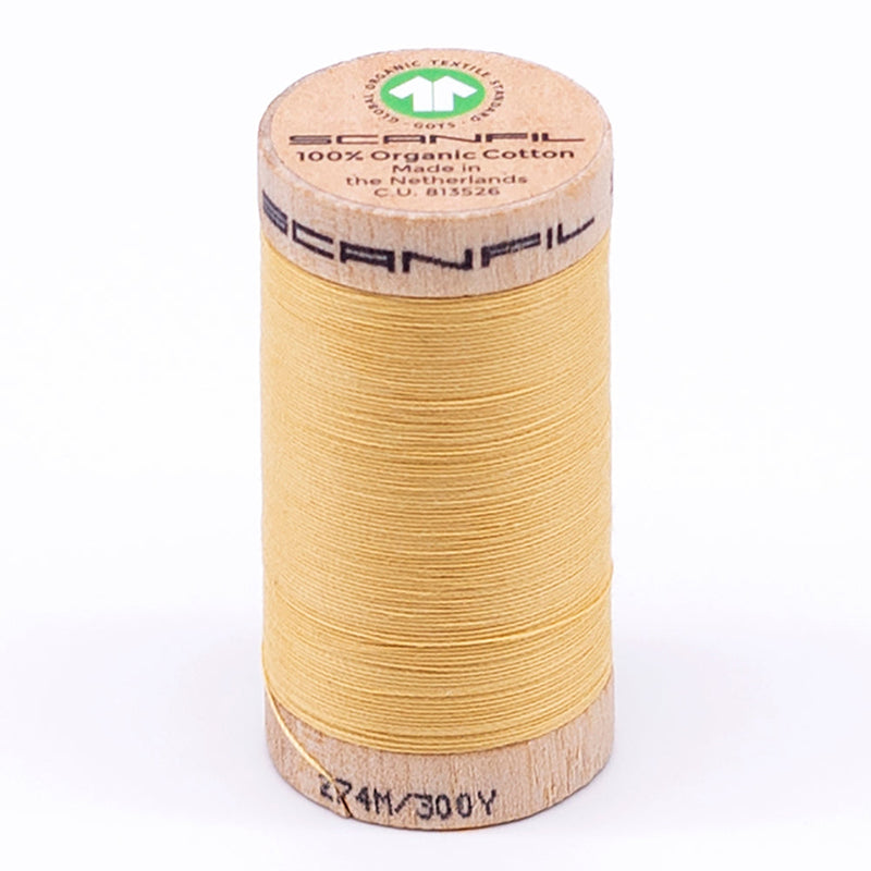 SCANFIL® 30wt Organic Pima Cotton Thread 300 yds - 4802 Cornsilk