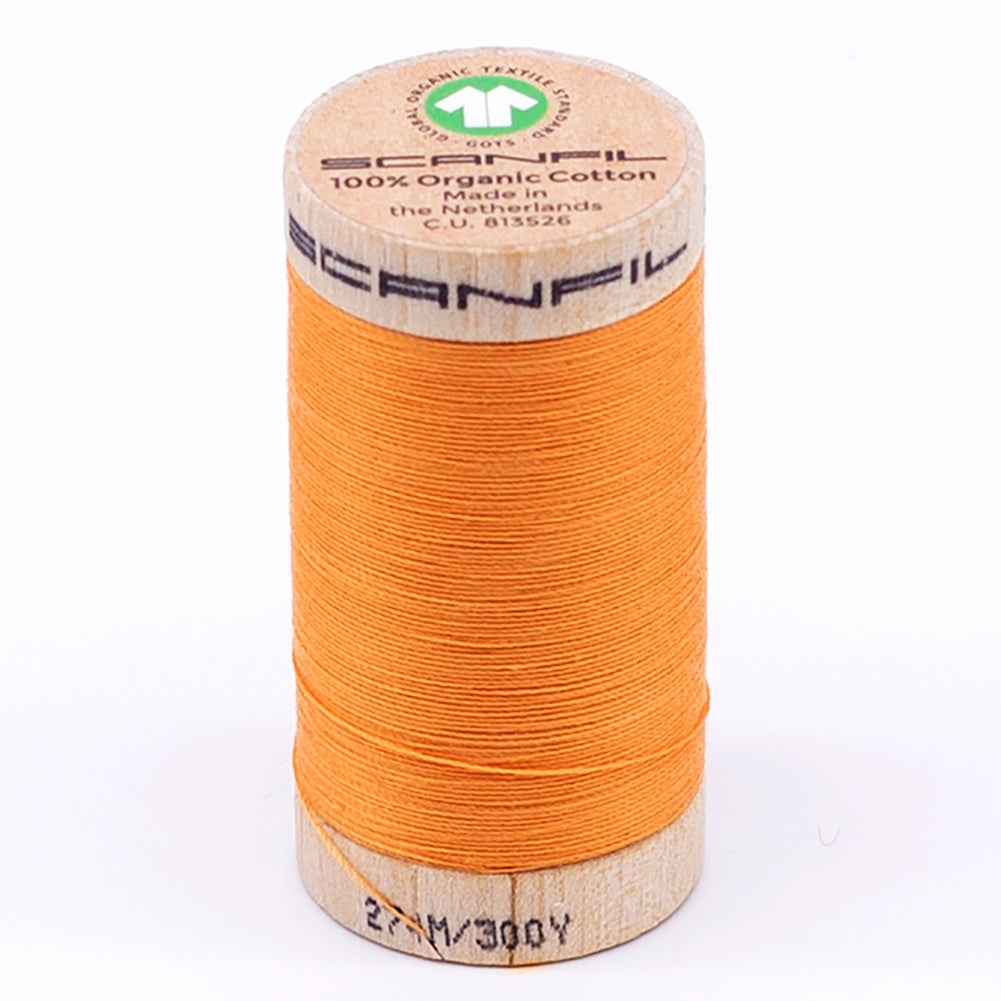 SCANFIL® 30wt Organic Pima Cotton Thread 300 yds - 4804 Blazing Orange