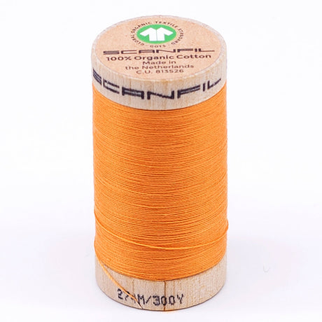 SCANFIL® 30wt Organic Pima Cotton Thread 300 yds - 4804 Blazing Orange