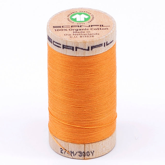 SCANFIL® 30wt Organic Pima Cotton Thread 300 yds - 4804 Blazing Orange