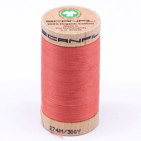 SCANFIL® 30wt Organic Pima Cotton Thread 300 yds - 4807 Burnt Coral