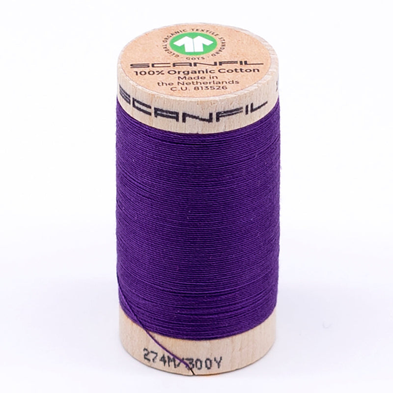 SCANFIL® 30wt Organic Pima Cotton Thread 300 yds - 4813 Royal Purple