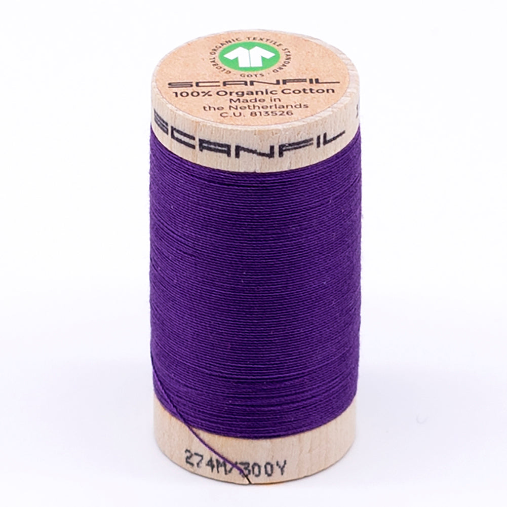 SCANFIL® 30wt Organic Pima Cotton Thread 300 yds - 4813 Royal Purple