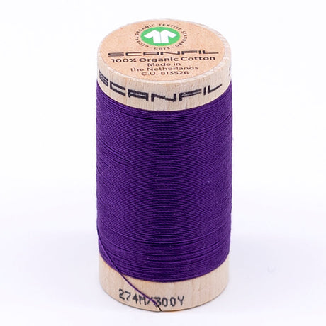 SCANFIL® 30wt Organic Pima Cotton Thread 300 yds - 4813 Royal Purple