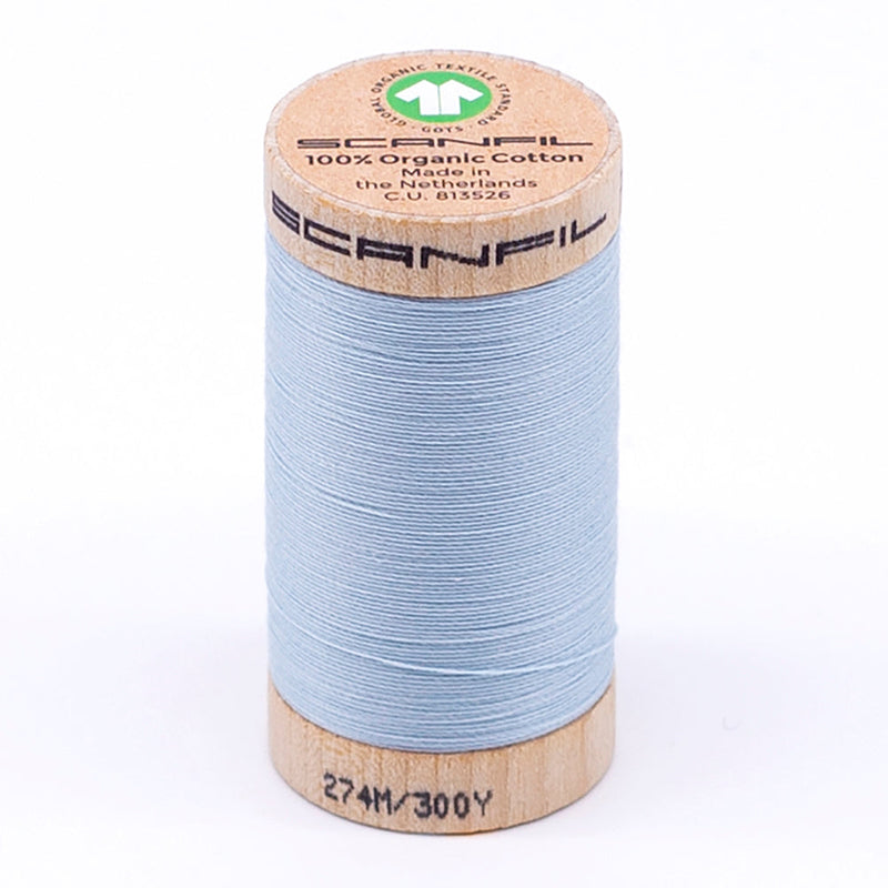 SCANFIL® 30wt Organic Pima Cotton Thread 300 yds - 4814 Winter Sky