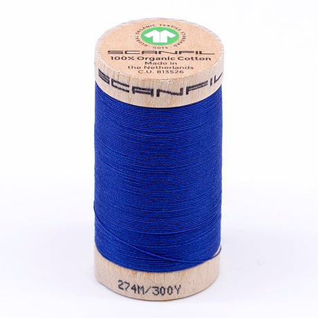 SCANFIL® 30wt Organic Pima Cotton Thread 300 yds - 4817 Nautical Blue