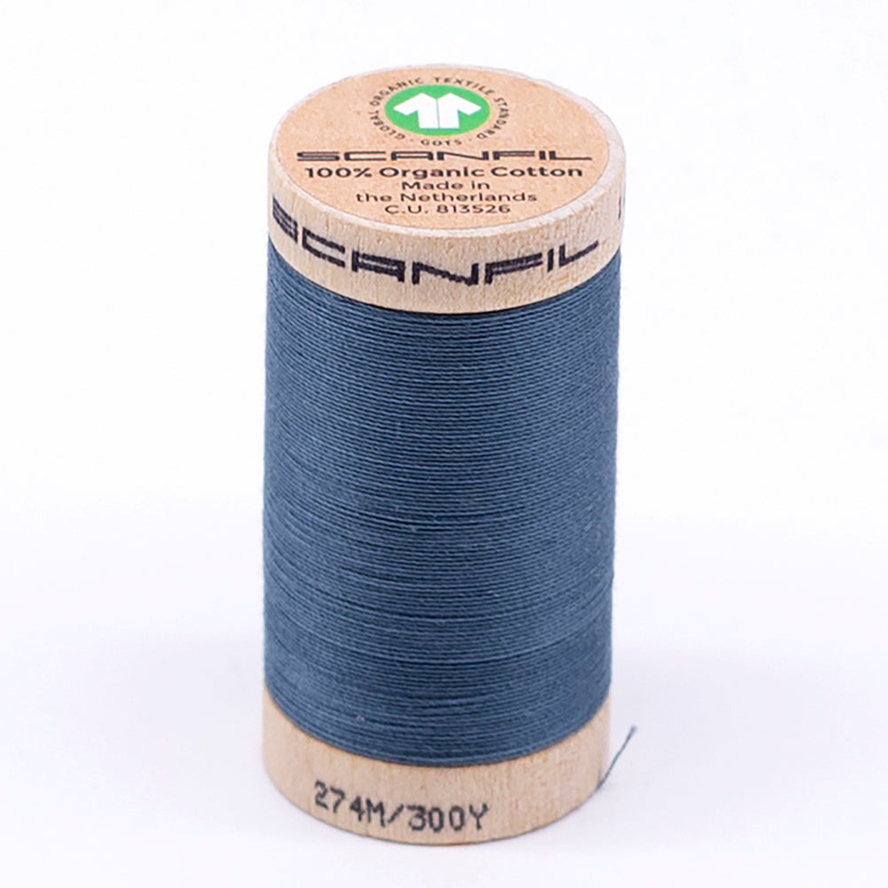 SCANFIL® 30wt Organic Pima Cotton Thread 300 yds - 4819 Aegean Blue