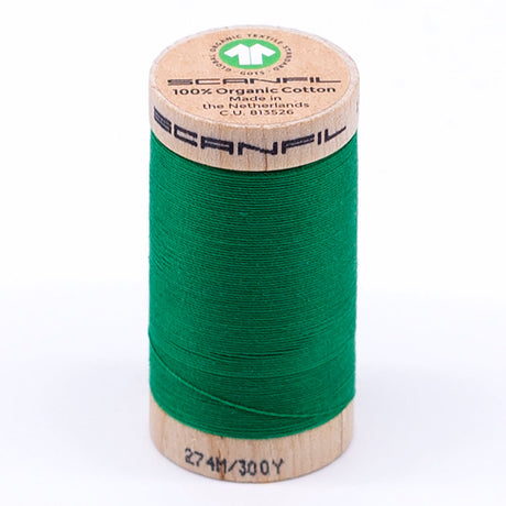 SCANFIL® 30wt Organic Pima Cotton Thread 300 yds - 4821 Jolly Green
