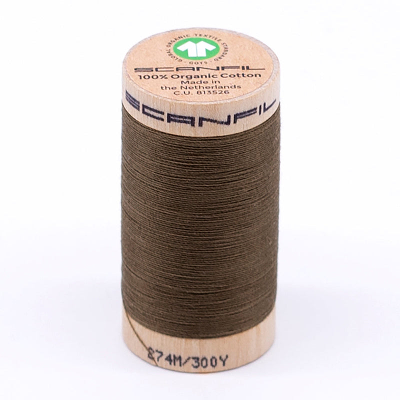 SCANFIL® 30wt Organic Pima Cotton Thread 300 yds - 4824 Lead Gray