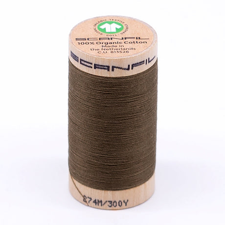 SCANFIL® 30wt Organic Pima Cotton Thread 300 yds - 4824 Lead Gray