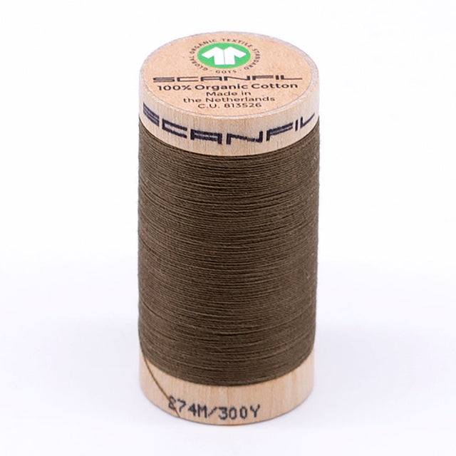 SCANFIL® 30wt Organic Pima Cotton Thread 300 yds - 4824 Lead Gray
