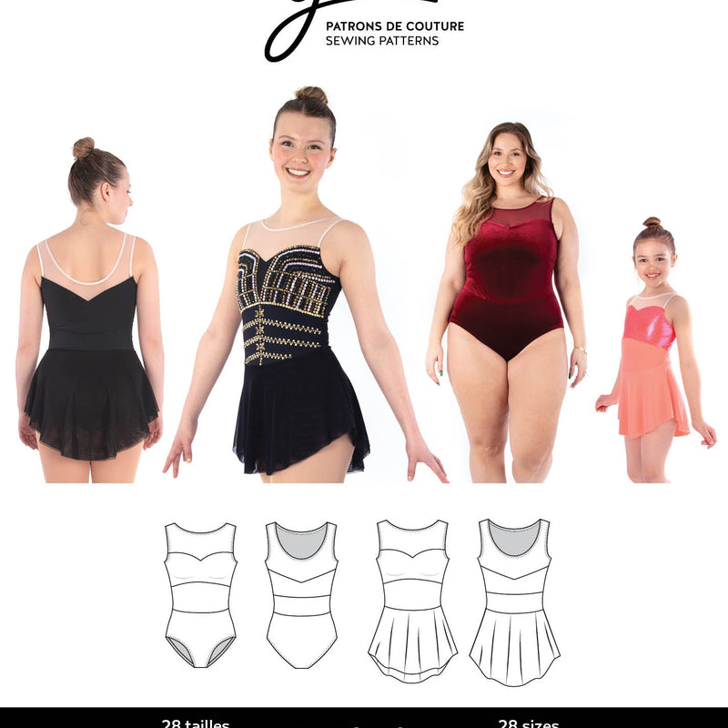 Sewing Pattern Olivia Sleeveless Skating Dress and Leotard by Jalie