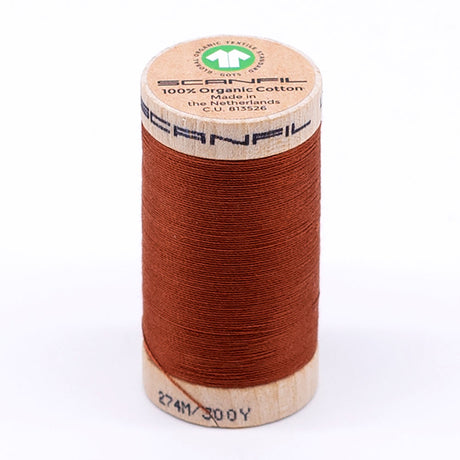 SCANFIL® 30wt Organic Pima Cotton Thread 300 yds - 4828 Baked Clay