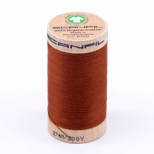 SCANFIL® 30wt Organic Pima Cotton Thread 300 yds - 4828 Baked Clay