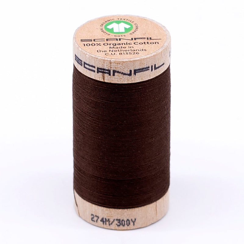 SCANFIL® 30wt Organic Pima Cotton Thread 300 yds - 4829 Cocoa Brown