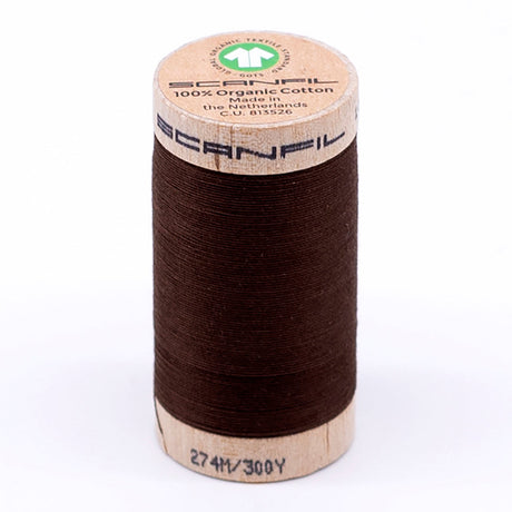 SCANFIL® 30wt Organic Pima Cotton Thread 300 yds - 4829 Cocoa Brown