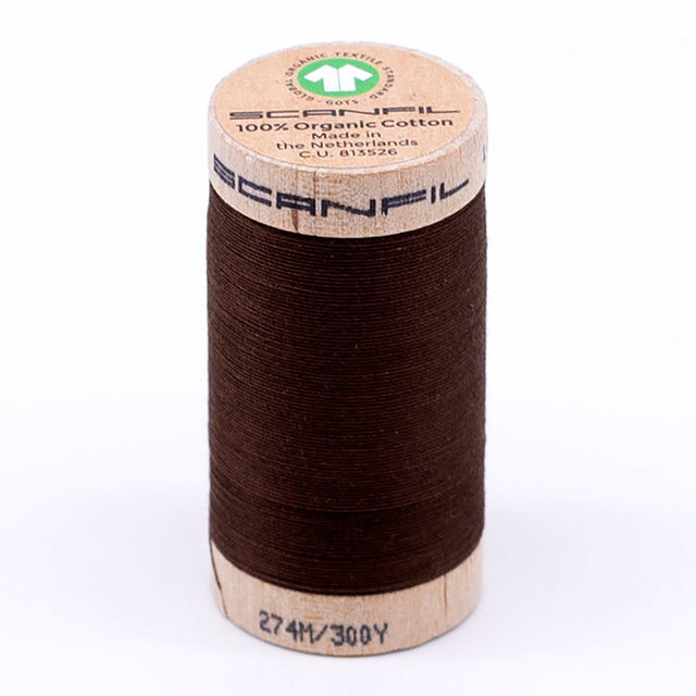 SCANFIL® 30wt Organic Pima Cotton Thread 300 yds - 4829 Cocoa Brown