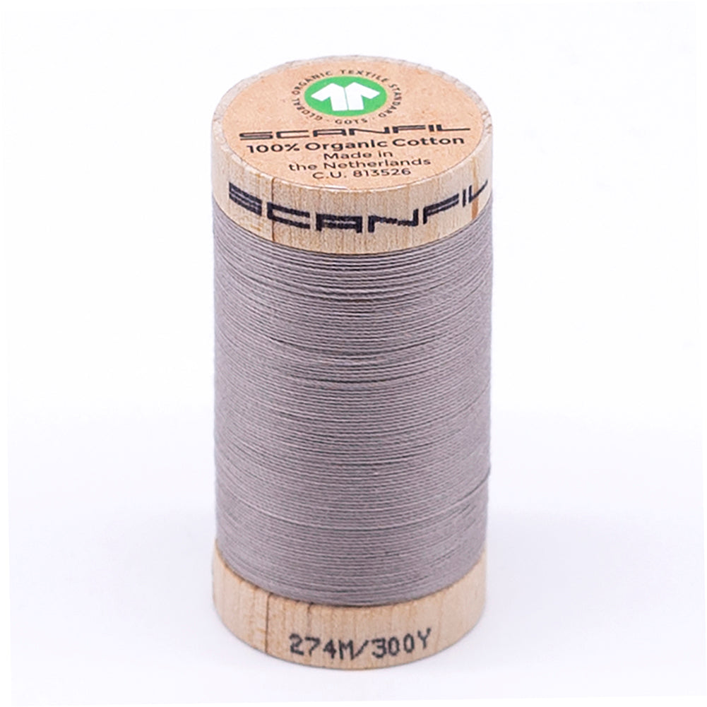 SCANFIL® 30wt Organic Pima Cotton Thread 300 yds - 4831 Chateau Gray