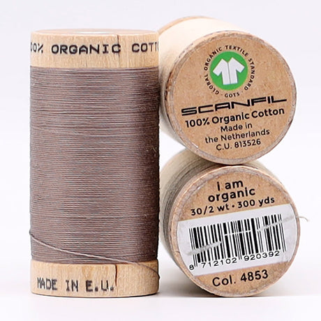 SCANFIL® 30wt Organic Pima Cotton Thread Trio Set - 3ct 300yd Spools - Tan Shades