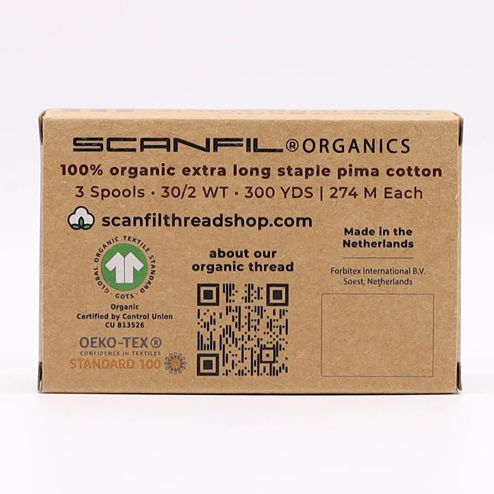 SCANFIL® 30wt Organic Pima Cotton Thread Trio Set - 3ct 300yd Spools - Sunshine Yellows