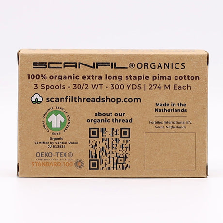 SCANFIL® 30wt Organic Pima Cotton Thread Trio Set - 3ct 300yd Spools - Sunshine Yellows