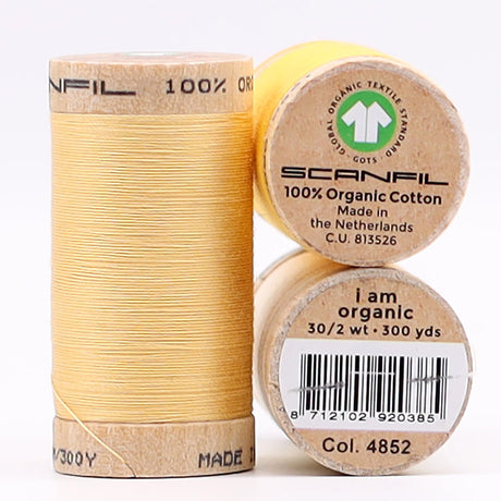 SCANFIL® 30wt Organic Pima Cotton Thread Trio Set - 3ct 300yd Spools - Sunshine Yellows