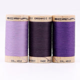 SCANFIL® 30wt Organic Pima Cotton Thread Trio Set - 3ct 300yd Spools - Cool Purples
