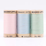 SCANFIL® 30wt Organic Pima Cotton Thread Trio Set - 3ct 300yd Spools - Baby Pastels