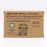 SCANFIL® 30wt Organic Pima Cotton Thread Trio Set - 3ct 300yd Spools - Earthy Browns